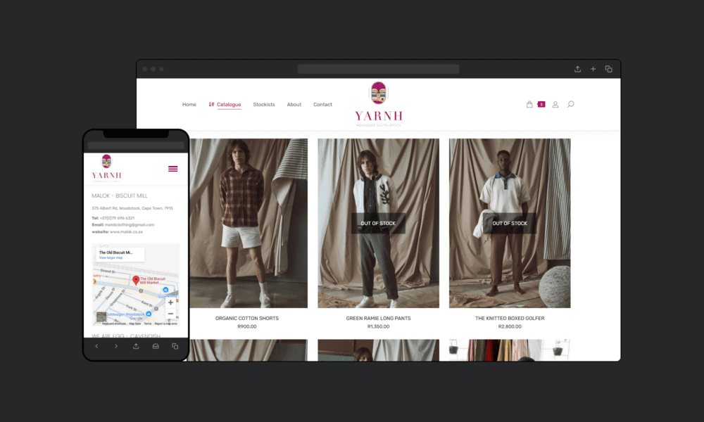 Esthetic design showcase home page Yarnh