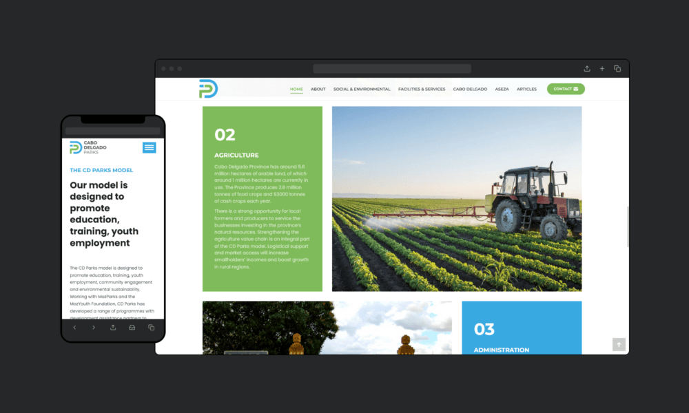 Esthetic design showcase main page