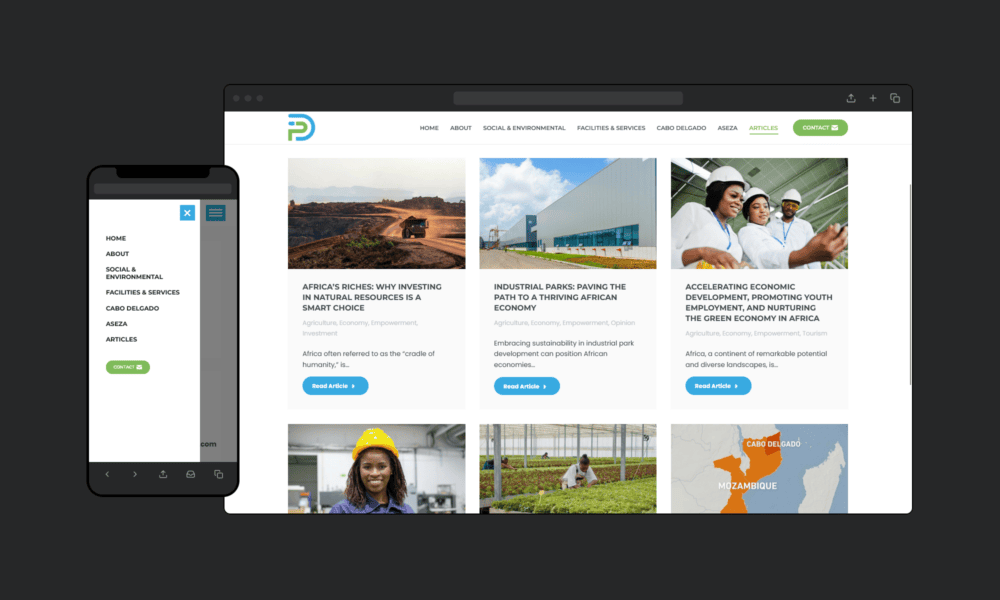 Esthetic design showcase inner page